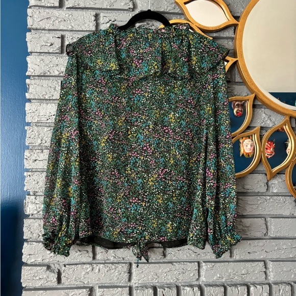 Topshop Floral Ruffled Blouse - Picture 8 of 13